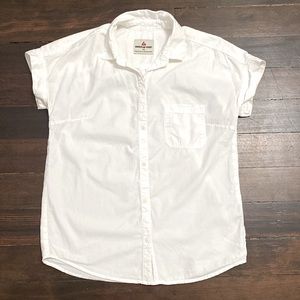 American Giant Yosemite Button Up Shirt, White, XS